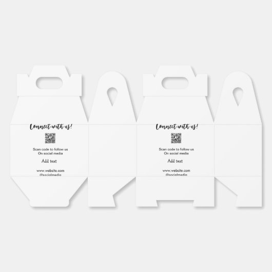 Verbindung mit uns Scan QR Code hinzufügen Website Geschenkschachtel (Ungeklappt)