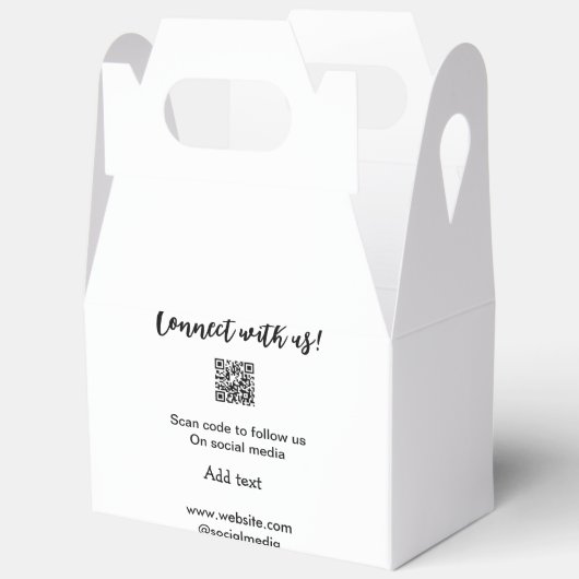 Verbindung mit uns Scan QR Code hinzufügen Website Geschenkschachtel (Offen)