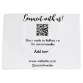 Verbindung mit uns Scan QR Code hinzufügen Website Große Geschenktüte (Vorderseite)