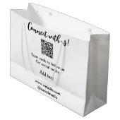 Verbindung mit uns Scan QR Code hinzufügen Website Große Geschenktüte (Vorderseite Schrägansicht)