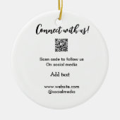 Verbindung mit uns Scan QR Code hinzufügen Website Keramik Ornament (Vorne)