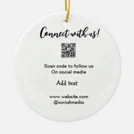 Verbindung mit uns Scan QR Code hinzufügen Website Keramik Ornament