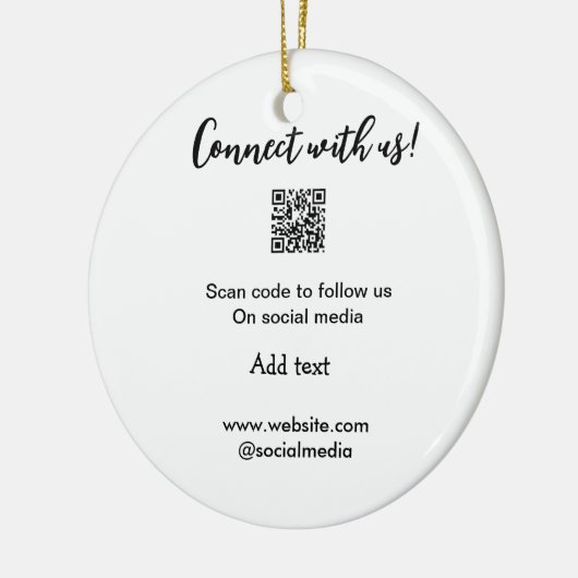 Verbindung mit uns Scan QR Code hinzufügen Website Keramik Ornament (Links)