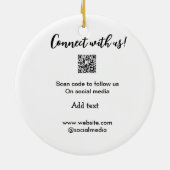 Verbindung mit uns Scan QR Code hinzufügen Website Keramik Ornament (Hinten)