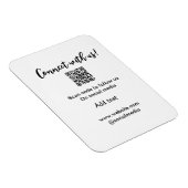 Verbindung mit uns Scan QR Code hinzufügen Website Magnet (Rechte Seite)