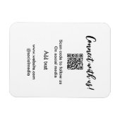 Verbindung mit uns Scan QR Code hinzufügen Website Magnet (Horizontal)