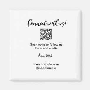 Verbindung mit uns Scan QR Code hinzufügen Website Magnet