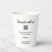 Verbindung mit uns Scan QR Code hinzufügen Website Pappbecher (Vorderseite)