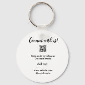 Verbindung mit uns Scan QR Code hinzufügen Website Schlüsselanhänger (Vorderseite)