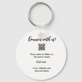 Verbindung mit uns Scan QR Code hinzufügen Website Schlüsselanhänger