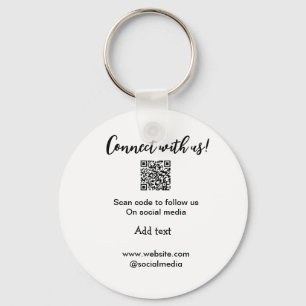 Verbindung mit uns Scan QR Code hinzufügen Website Schlüsselanhänger