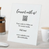 Verbindung mit uns Scan QR Code hinzufügen Website Sockelschild (In Situ)