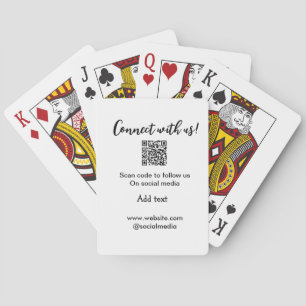 Verbindung mit uns Scan QR Code hinzufügen Website Spielkarten