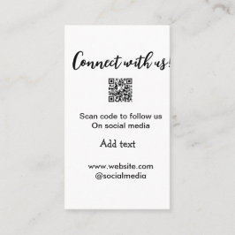 Verbindung mit uns Scan QR Code hinzufügen Website Visitenkarte