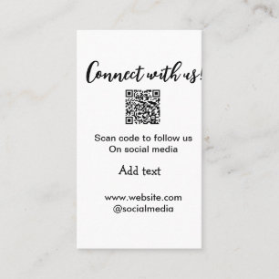 Verbindung mit uns Scan QR Code hinzufügen Website Visitenkarte