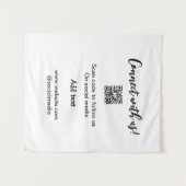 Verbindung mit uns Scan QR Code hinzufügen Website Wandteppich (Vorderseite (Horizontal))