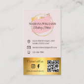 Verbindung mit uns, soziale Medien, qr Code rosa G Visitenkarte (Vorderseite)