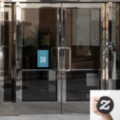 Verbindung mit unserem Facebook Instagramm Qr Code Fensteraufkleber (Büro Tür)