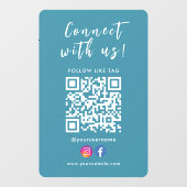 Verbindung mit unserem Facebook Instagramm Qr Code Fensteraufkleber (Blatt)