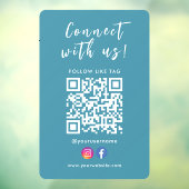 Verbindung mit unserem Facebook Instagramm Qr Code Fensteraufkleber (Blatt 3)