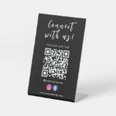 Verbindung mit unserem Facebook Instagramm Qr Code Sockelschild (Vorderseite)