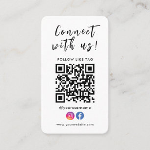 Verbindung mit unserem Facebook Instagramm Qr Code Visitenkarte