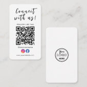 Verbindung mit unserem Facebook Instagramm Qr Code Visitenkarte (Vorne/Hinten)