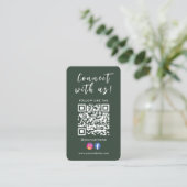 Verbindung mit unserem Facebook Instagramm Qr Code Visitenkarte (Stehend Vorderseite)