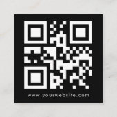 Verbindung mit unserem Herzinstagramm Facebook QR Quadratische Visitenkarte (Rückseite)