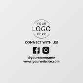 Verbindung mit unserem Social Media-Marketing Fensteraufkleber (Blatt)