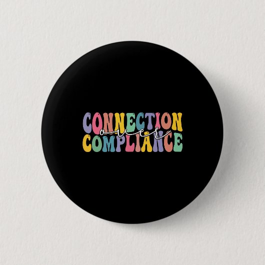 Verbindung statt Compliance Autismus-Bewusstseinsm Button (Vorderseite)