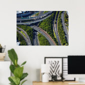 Verbindung über Autobahn Poster (Heimbüro)