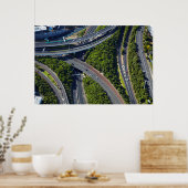 Verbindung über Autobahn Poster (Küche)