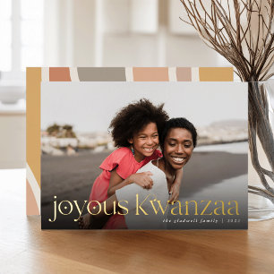 Verbindung Vollständiges Foto Joyous Kwanzaa Folien Feiertagskarte