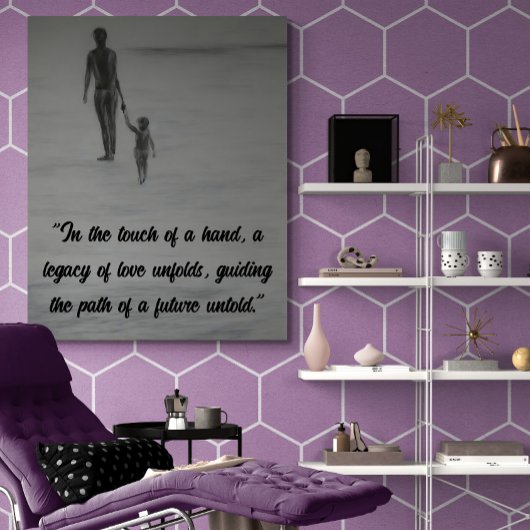 Verbindung von Herzen: Emotionaler Vater und Kind Poster