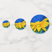 Verbindung von Sonnenblumen Konfetti (Rückseiten)