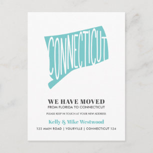 VERBINDUNG Wir haben neue Adresse Neue Zuhause ver Postkarte