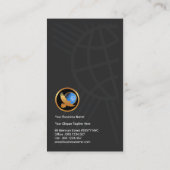 Verbindung zeichnet Imitat-Goldglobalen Visitenkarte (Rückseite)