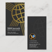 Verbindung zeichnet Imitat-Goldglobalen Visitenkarte (Vorne/Hinten)