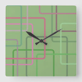 Verbindungen 1 quadratische wanduhr (Vorderseite)