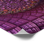 Verbindungen Farbiges Fraktal Abstrakte Landschaft Poster (Ecke)