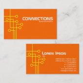 Verbindungen - Gelb und Orange Visitenkarte (Vorne/Hinten)