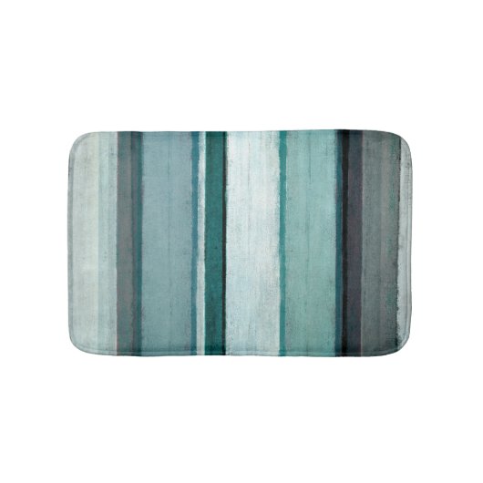 "Verbindungs-" aquamarine und graue abstrakte Badematte (Vorderseite)