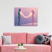 Verbindungsfäden Leinwanddruck (Insitu (Wohnzimmer))