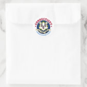 VERBINDUNGSSTAAT FLAG RUNDER AUFKLEBER (Tasche)