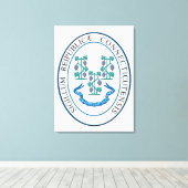 Verbindungszeichen Leinwanddruck (Insitu (Holzboden))