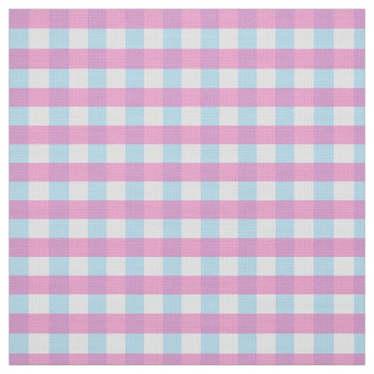 Verblasenes Pink Blue Gingham Stoff (Muster)
