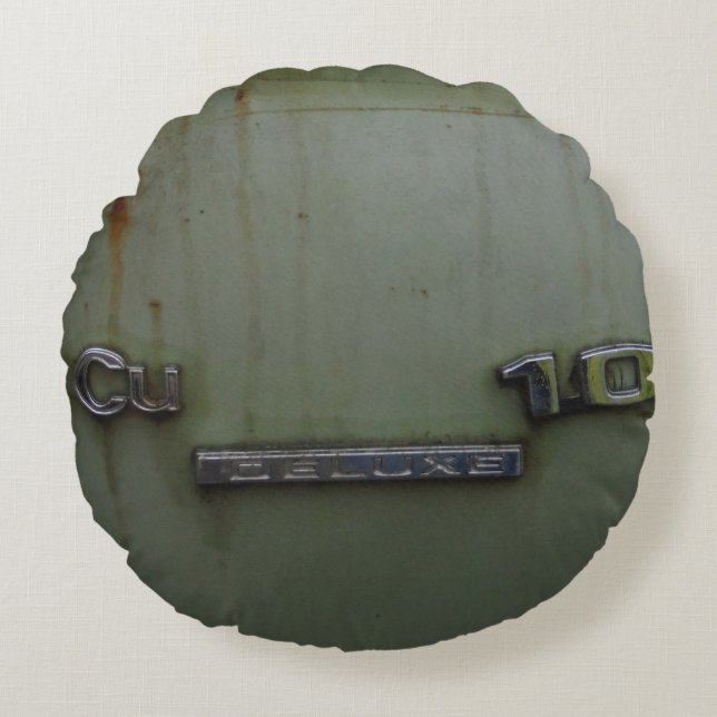 verblassen antikes Grün Rundes Kissen (Vorderseite)