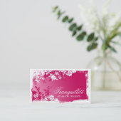 VERBLASSEN RUHIGES ROSA DES GARTEN-311 VISITENKARTE (Stehend Vorderseite)