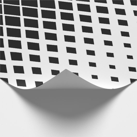 Verblassen Schwarz-weißes einfarbiges Muster Geschenkpapier (Ecke)